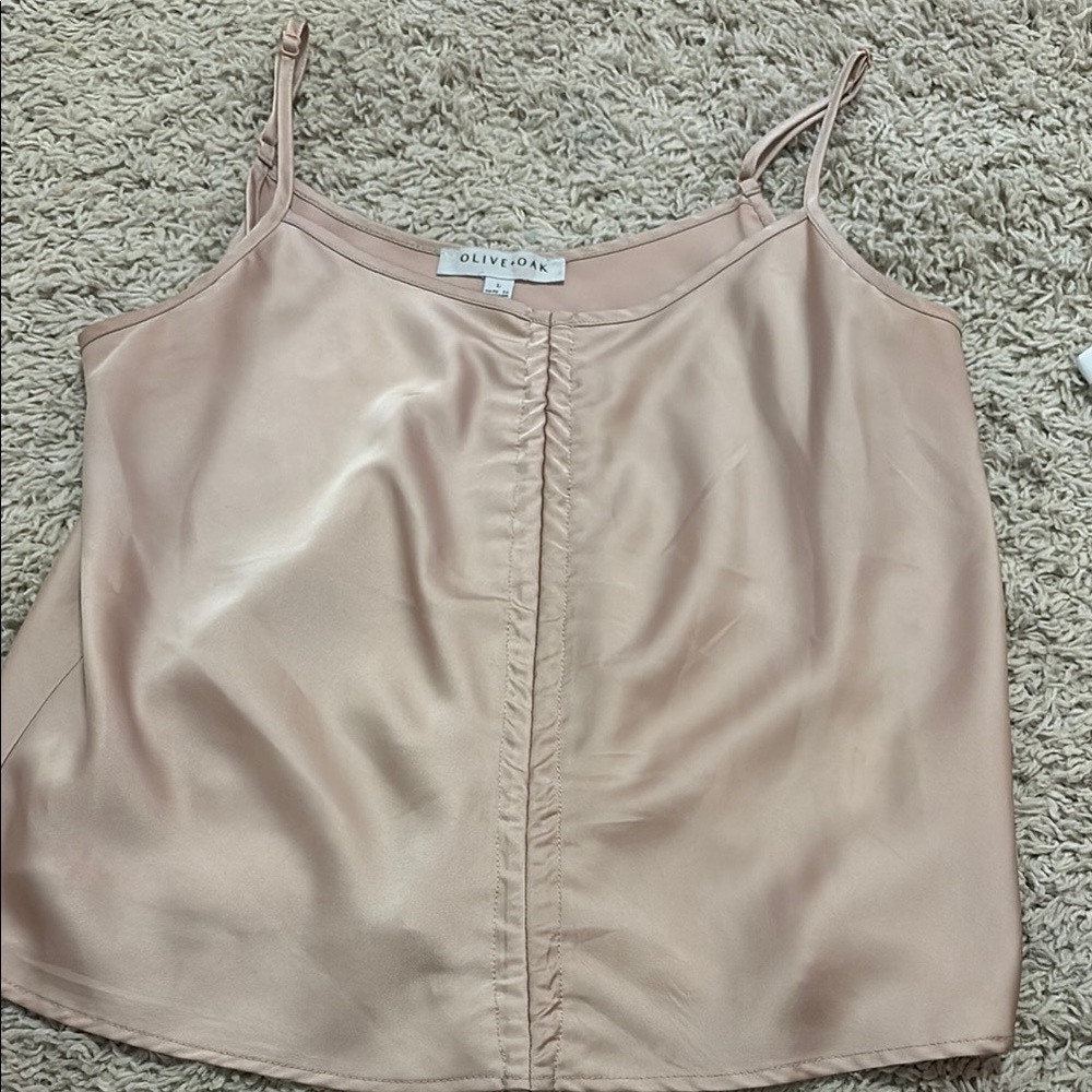 Olive & Oak Pink Satin Women's Top